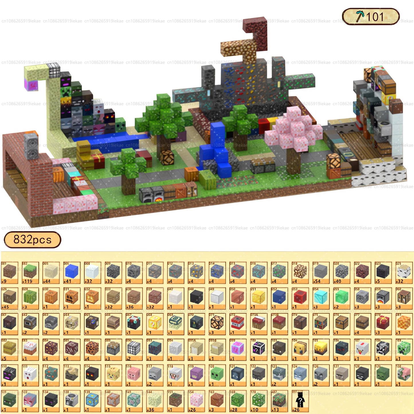 Magnetic Building Blocks Mine World Magnet