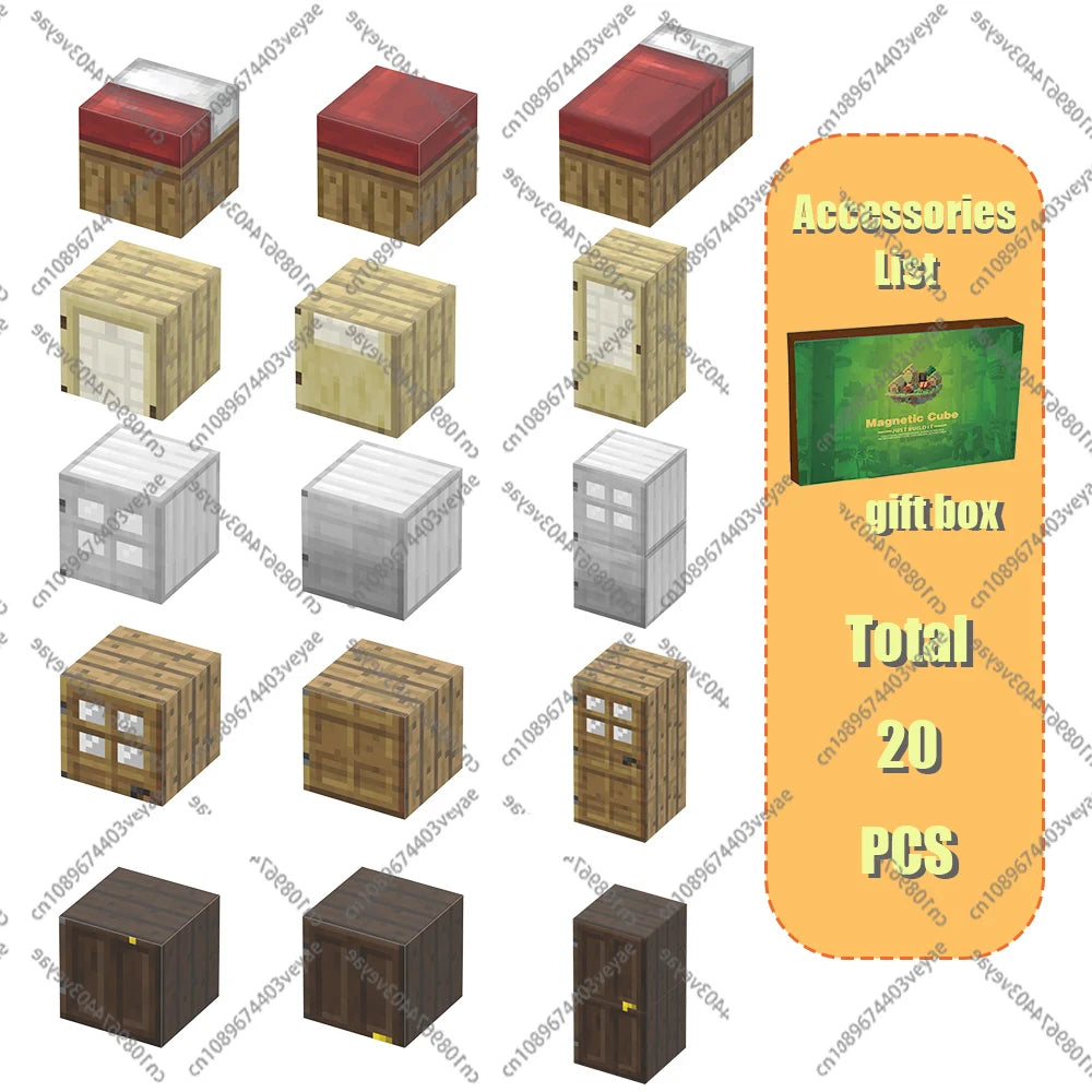 Magnetic Building Blocks Mine World Magnet