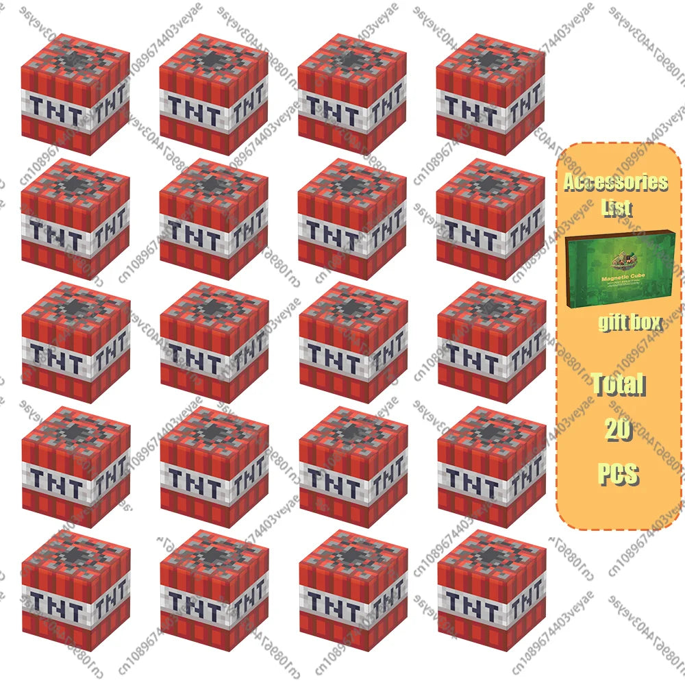 Magnetic Building Blocks Mine World Magnet
