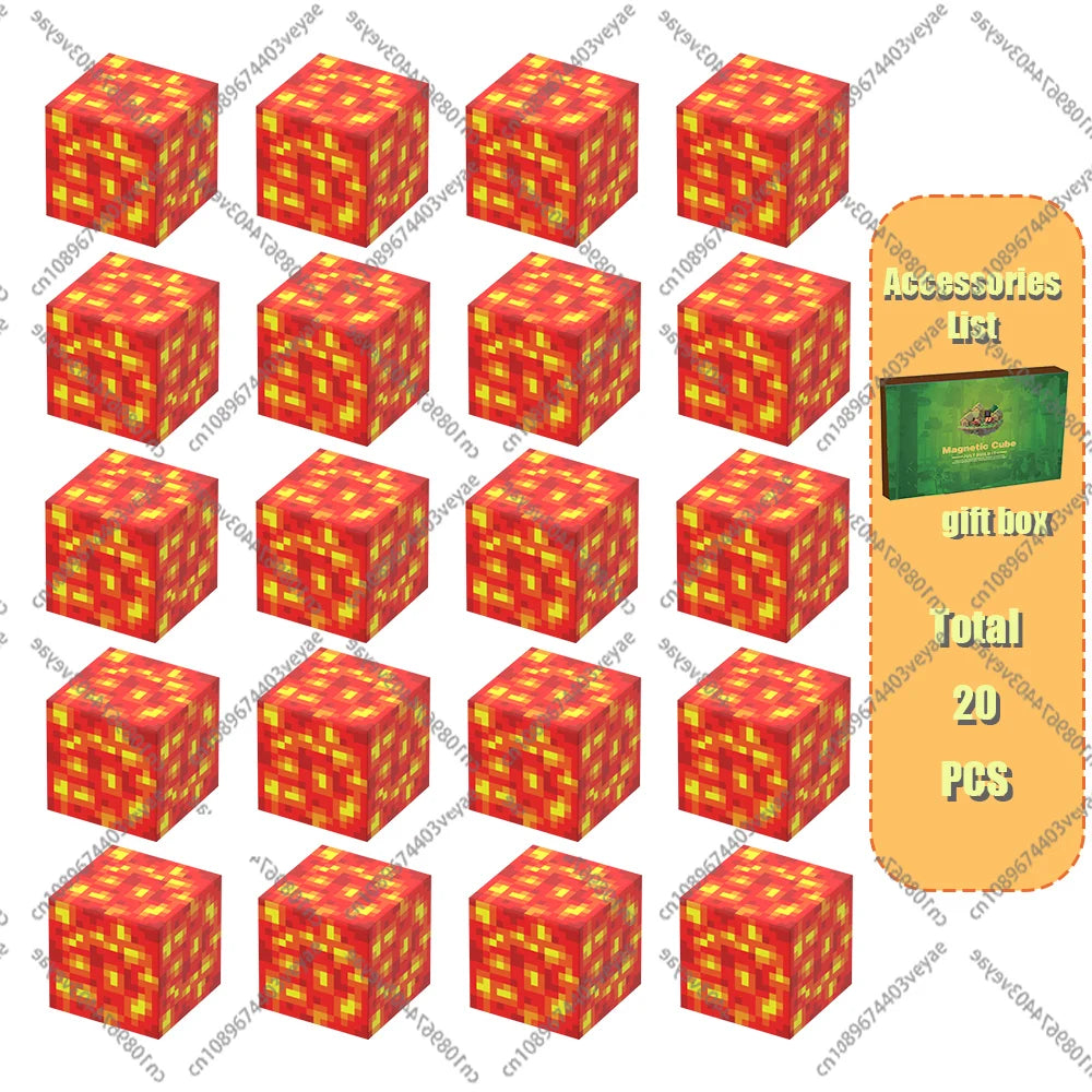 Magnetic Building Blocks Mine World Magnet