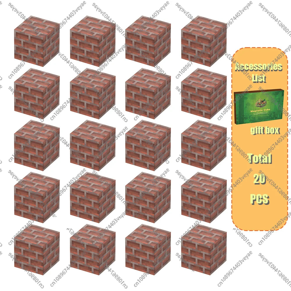 Magnetic Building Blocks Mine World Magnet