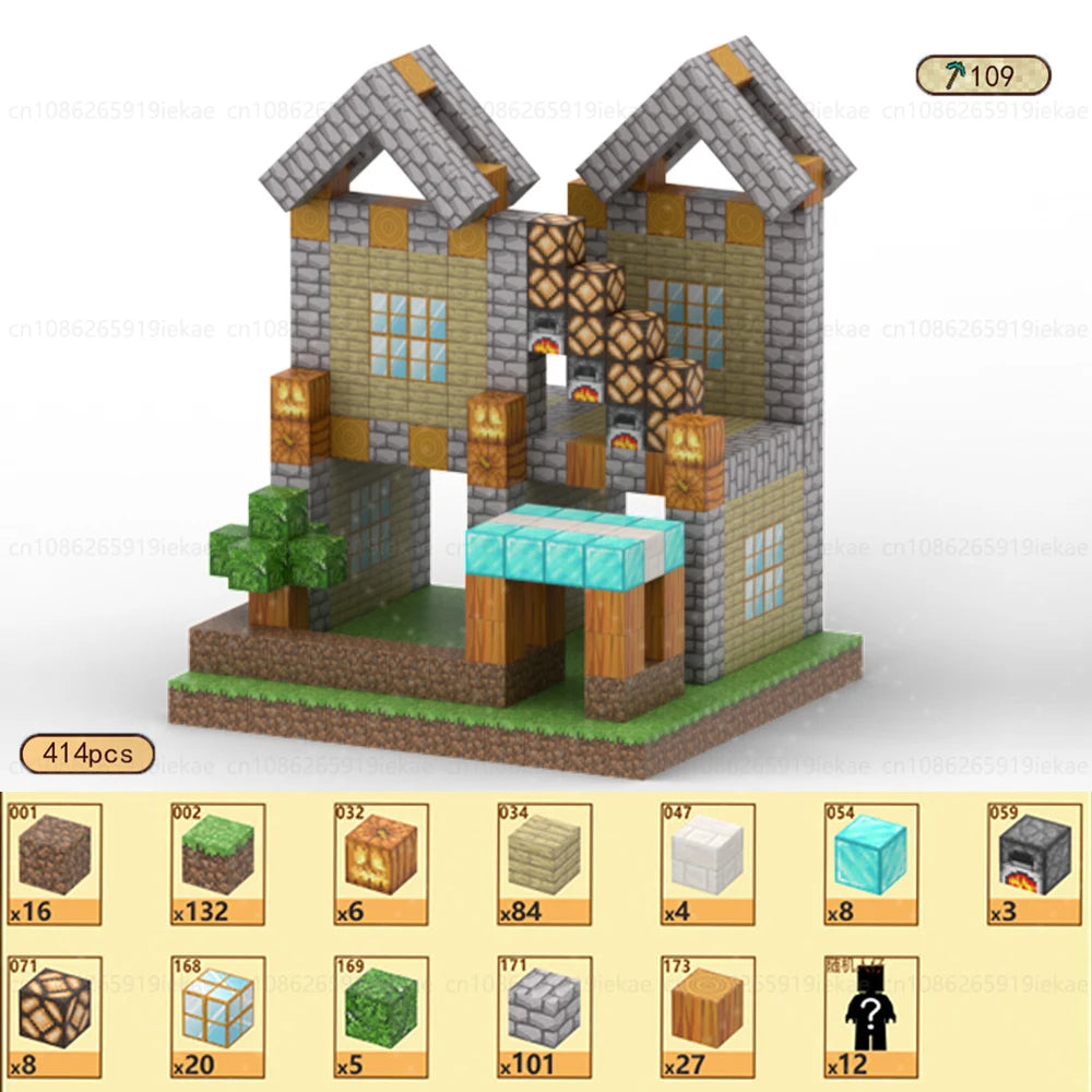 Magnetic Building Blocks Mine World Magnet
