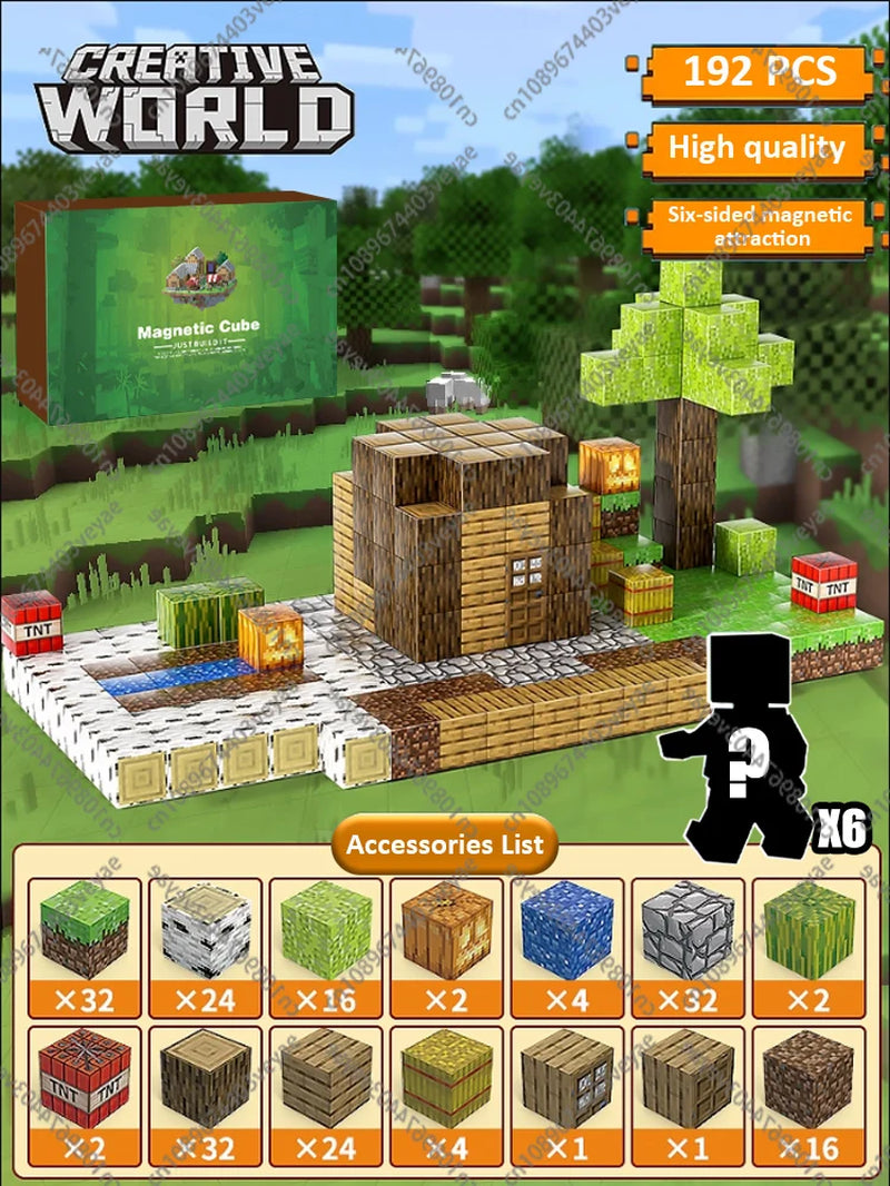 Magnetic Building Blocks Mine World Magnet