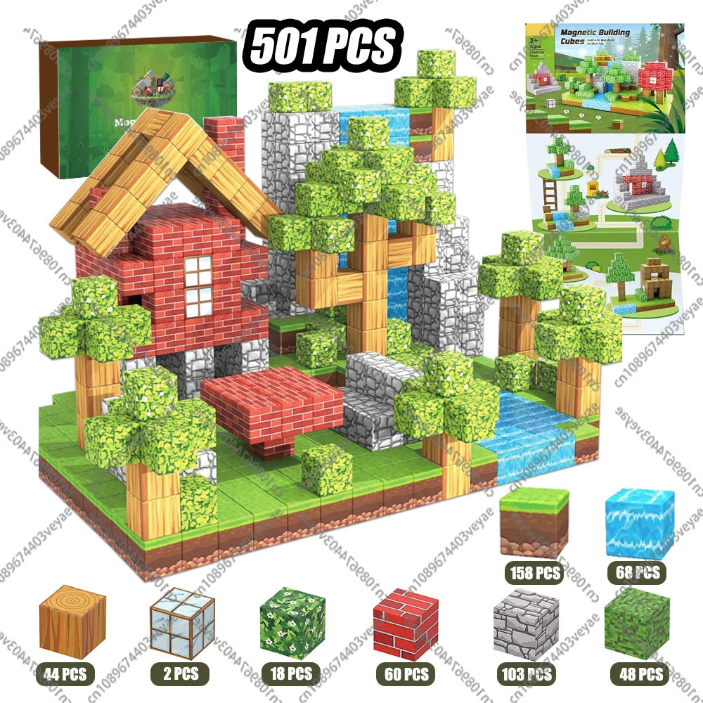 Magnetic Building Blocks Mine World Magnet