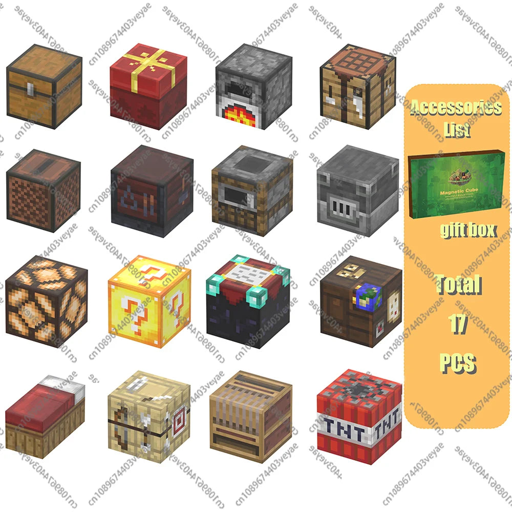 Magnetic Building Blocks Mine World Magnet