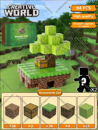 Magnetic Building Blocks Mine World Magnet 