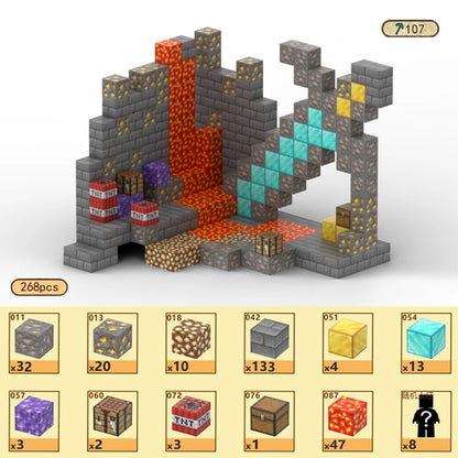 Magnetic Building Blocks Mine World Magnet 