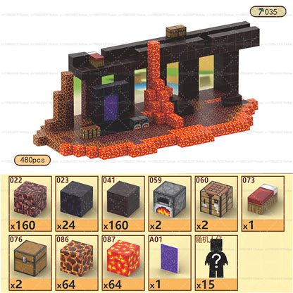 Magnetic Building Blocks Mine World Magnet 