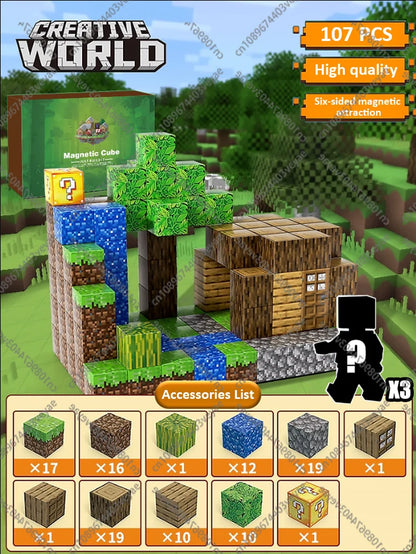 Magnetic Building Blocks Mine World Magnet 